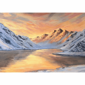atardecer en laguna del inca